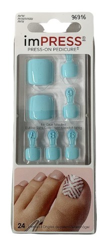 Kiss impress press pedicure - press-on,