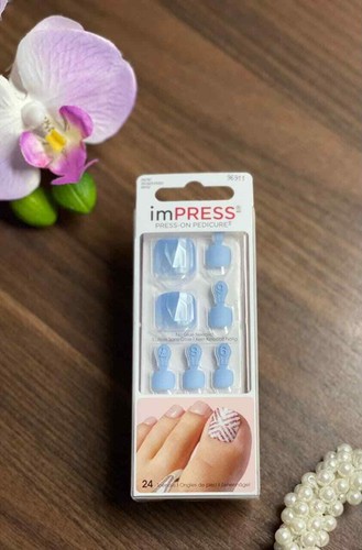 Kiss impress press pedicure - press-on,